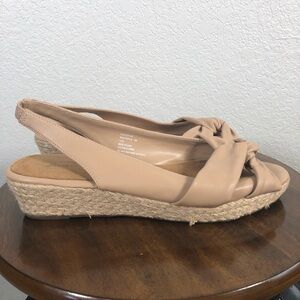 G.H. Bass Natalie Knot Slingback Wedges Nude